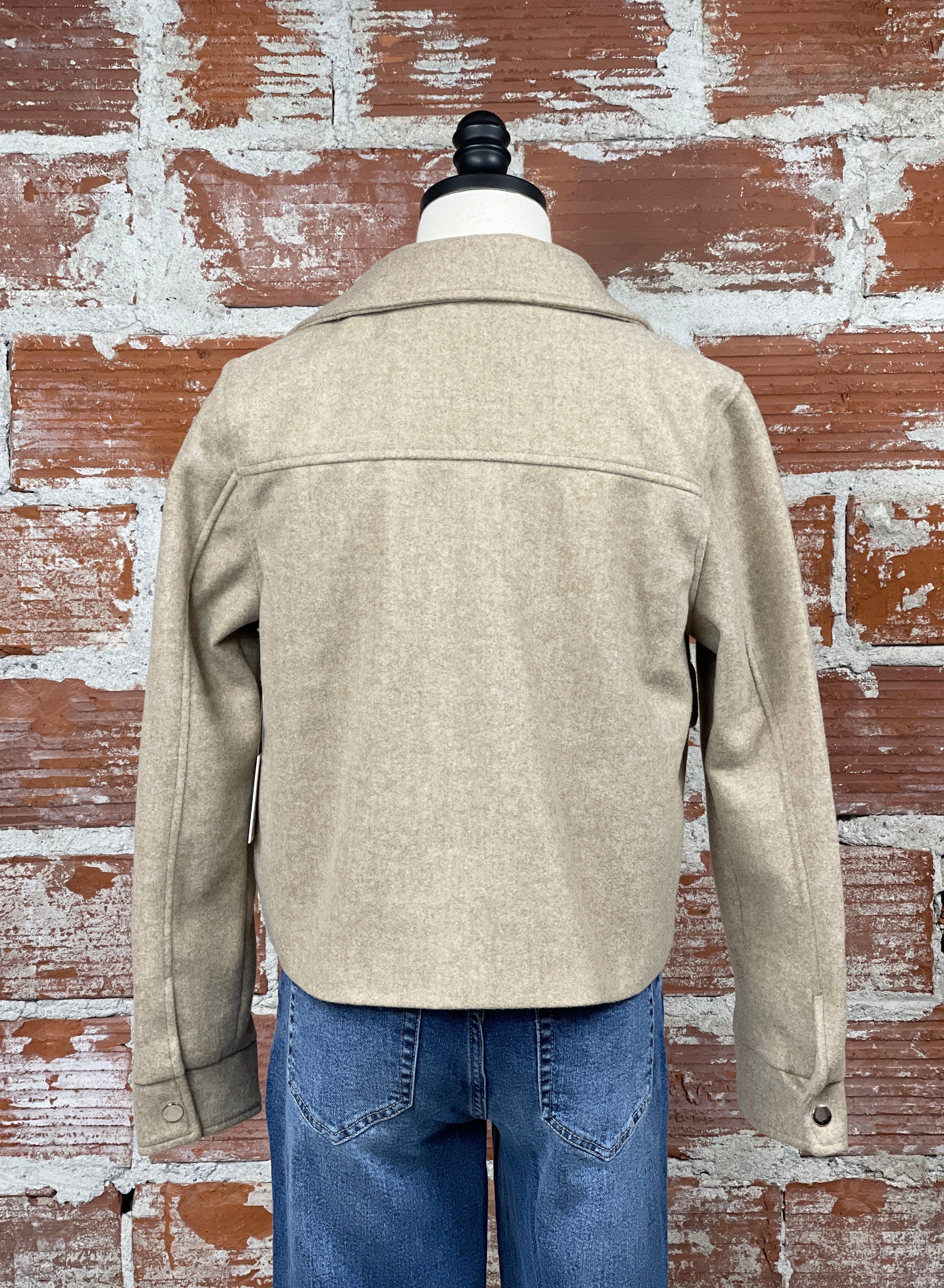 Dex Utility Jacket in Taupe-141 Outerwear Coats & Jackets-Little Bird Boutique