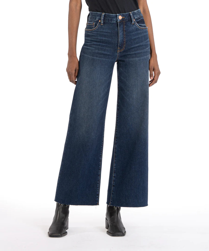 KUT From The Kloth Meg High Rise Wide Leg Jeans in Exhibited Wash