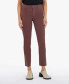 Kut Reese High Rise Fab Ab Ankle Straight Leg in Wine-210 Denim-Little Bird Boutique