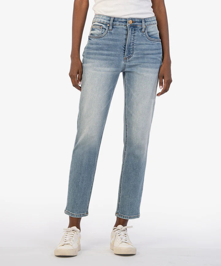 Kut From The Kloth Rachael Mom Jeans in Coherently Me Wash-210 Denim-Little Bird Boutique