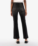 Kut from the Kloth Kelsey High Rise Fab Ab Ankle Flare in Vivifying Black Base Wash-210 Denim-Little Bird Boutique