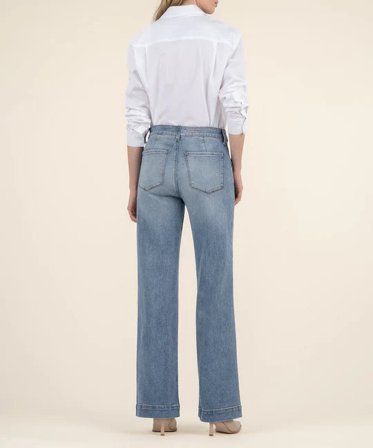 KUT From the Kloth Jodi High Rise Wide Leg in Vital wash-210 Denim-Little Bird Boutique