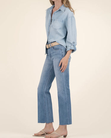 Kut from the Kloth Kelsey Ankle Flare Jeans in Dignified Wash-210 Denim-Little Bird Boutique