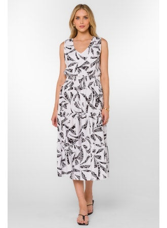 Jak & Rae Lorenza Black & White Dress-152 Dresses - Long-Little Bird Boutique
