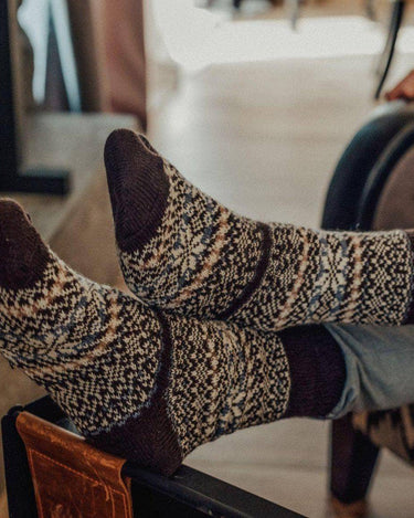 Nordic Socks Merino Wool in Perform™ in Chocolate-311 Fashion Accessories-Little Bird Boutique
