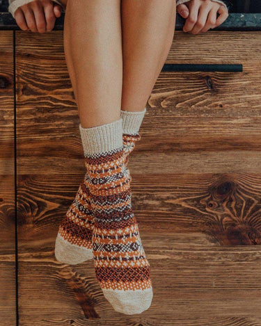 Nordic Socks Soft Cozy™ Warm in Pumpkin-311 Fashion Accessories-Little Bird Boutique