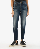 KUT Rachael High Rise Fab Ab Mom Jeans in Management Wash is-210 Denim-Little Bird Boutique