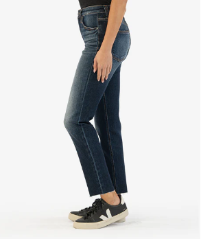 KUT Rachael High Rise Fab Ab Mom Jeans in Management Wash