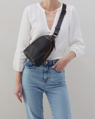 HOBO Fern Sling Bag in Black-342 - Crossbody & Fanny Bags-Little Bird Boutique
