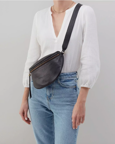 Hobo Juno Belt Bag in Black-342 - Crossbody & Fanny Bags-Little Bird Boutique