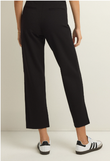 Z Supply Do It All Straight Leg Pant in Black-220 Pants-Little Bird Boutique