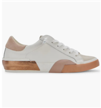Dolce Vita Zina Sneakers in White and Tan-312 Shoes-Little Bird Boutique
