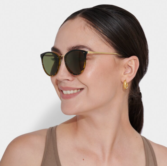 Katie Loxton Women's Happiness Coin Hoop Earrings - Gold