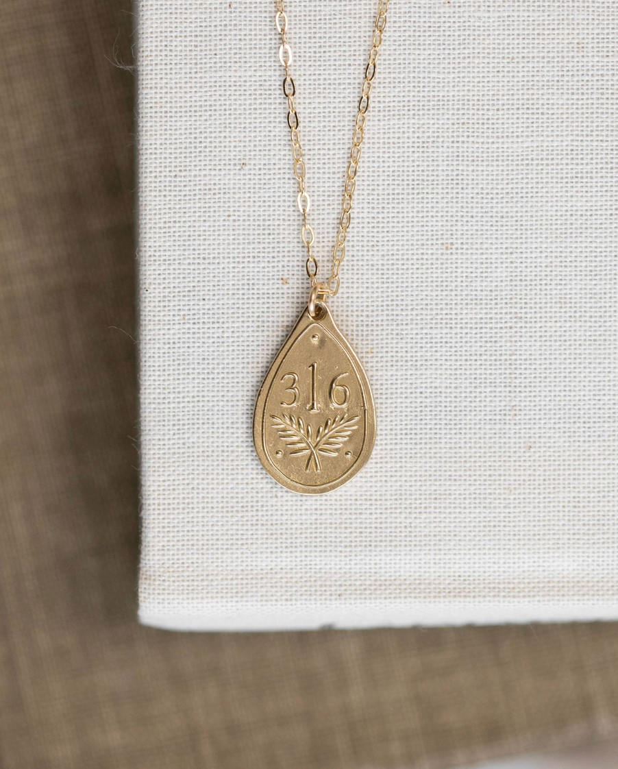 Madison Sterling Pendant Verse Necklace - John 3:16, 16 Inch-322 Fast Fashion Jewelry Necklace-Little Bird Boutique