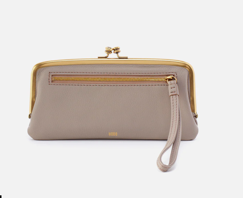 Hobo Cora Large Frame Wallet in Taupe-344 Wallets/Clutches-Little Bird Boutique