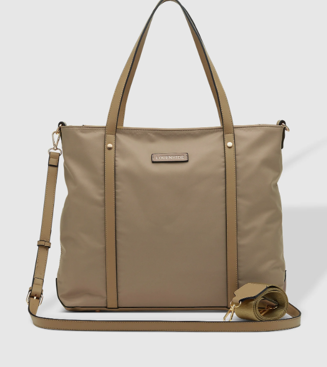 Louenhide Nora Nylon Travel Tote in Beige, Black or Khaki-343 Totes-Little Bird Boutique