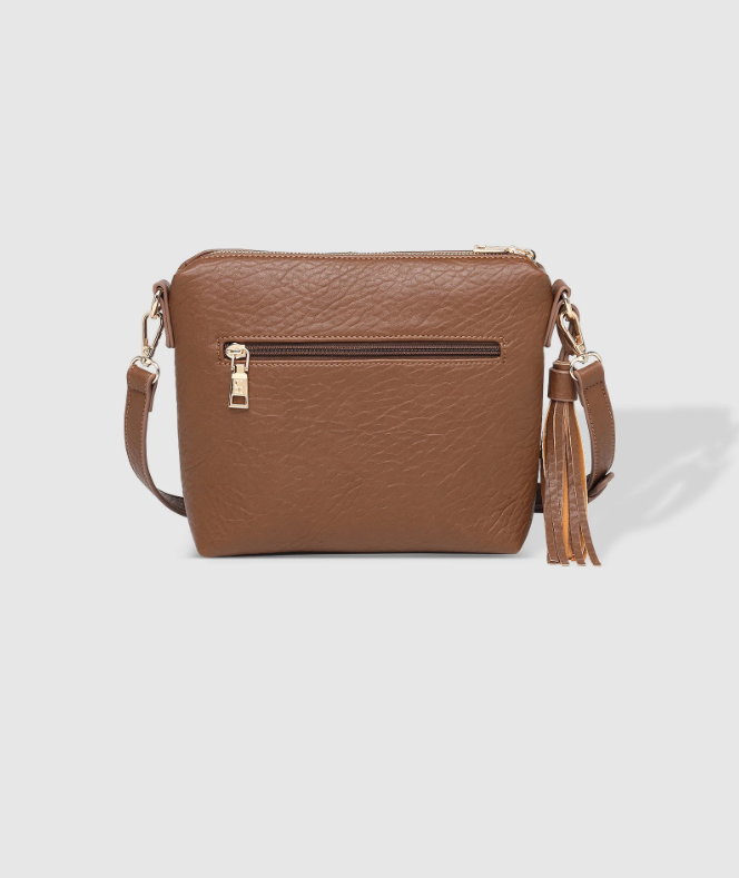 Louenhide Kasey Textured Crossbody in Cocoa or Black-342 - Crossbody & Fanny Bags-Little Bird Boutique