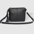 Louenhide Kasey Textured Crossbody in Cocoa or Black-342 - Crossbody & Fanny Bags-Little Bird Boutique