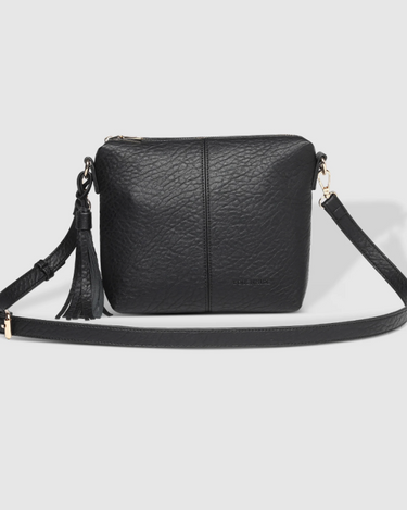 Louenhide Kasey Textured Crossbody in Cocoa or Black-342 - Crossbody & Fanny Bags-Little Bird Boutique