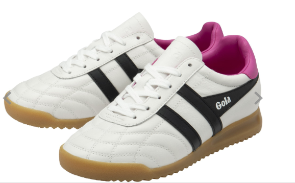 Gola Stadium Sneakers in Black and Shocking Pink-312 Shoes-Little Bird Boutique