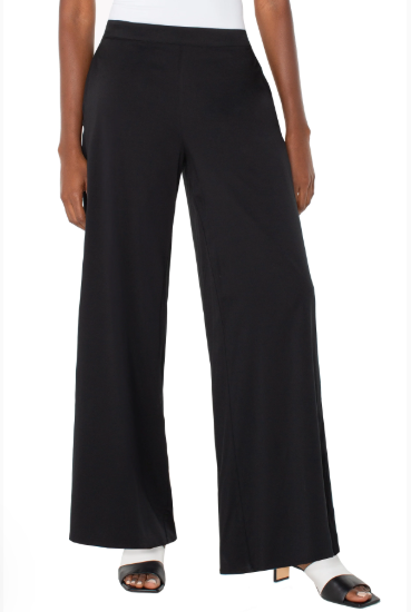 Liverpool Palazzo Pants in Black-220 Pants-Little Bird Boutique