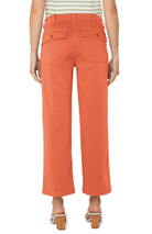 Liverpool Cargo Crop Pants in Papaya-220 Pants-Little Bird Boutique