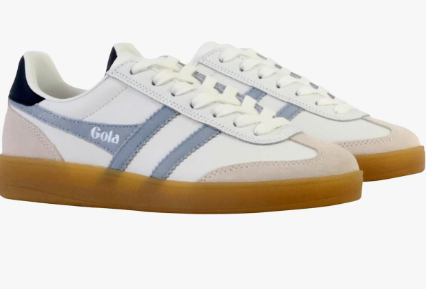 Gola Viper Sneakers in White Air and Navy Gum-312 Shoes-Little Bird Boutique