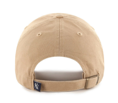 '47 New York Yankees Clean Up Hat in Khaki with Navy Embroidery-311 Fashion Accessories-Little Bird Boutique