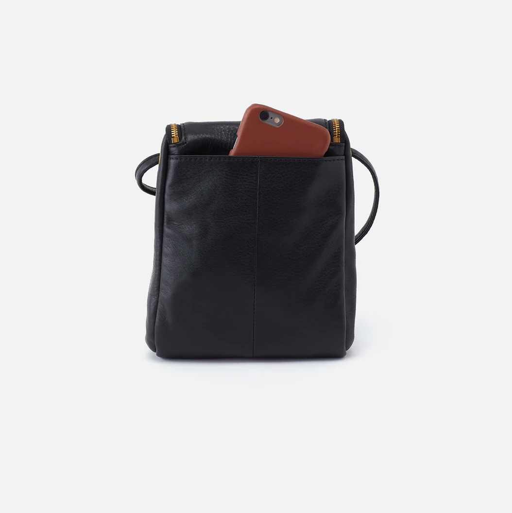 HOBO Fern Crossbody in Black Pebbled Leather-342 - Crossbody & Fanny Bags-Little Bird Boutique