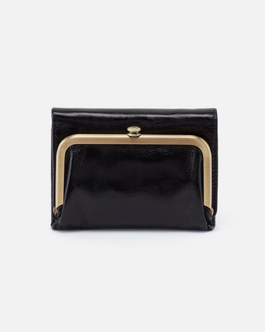 HOBO Robin Compact Wallet in Polished Black-344 Wallets/Clutches-Little Bird Boutique
