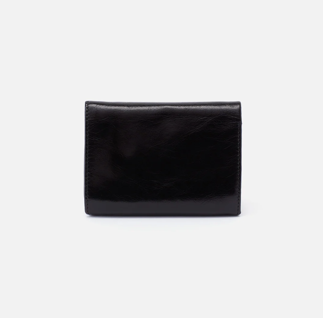 HOBO Robin Compact Wallet in Polished Black-344 Wallets/Clutches-Little Bird Boutique