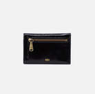 HOBO Jill Trifold Wallet in Polished Black Leather-344 Wallets/Clutches-Little Bird Boutique