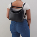 HOBO Emily Convertible Backpack in pebbled Black Leather-341 Handbags & Purses-Little Bird Boutique