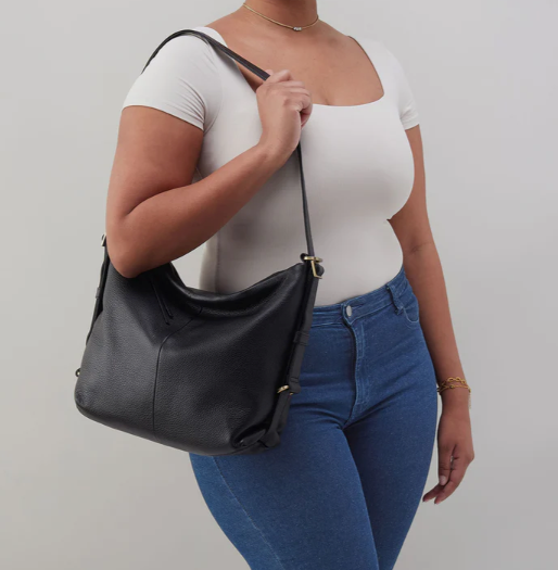 HOBO Emily Convertible Backpack in pebbled Black Leather-341 Handbags & Purses-Little Bird Boutique