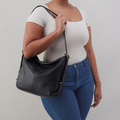 HOBO Emily Convertible Backpack in pebbled Black Leather-341 Handbags & Purses-Little Bird Boutique