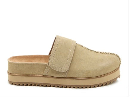 Kelsi Dagger Fig Platform Mules in Oatmeal-312 Shoes-Little Bird Boutique