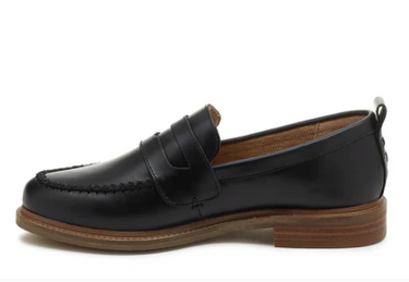 Kelsi Dagger Lens Loafer in Black Glossy Leather-312 Shoes-Little Bird Boutique