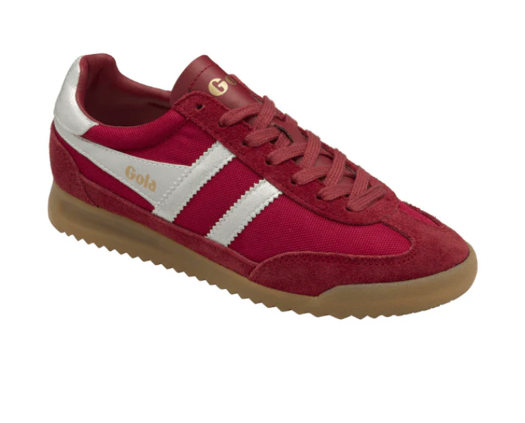Gola Tornado Sneakers in Deep Red/Silver-312 Shoes-Little Bird Boutique