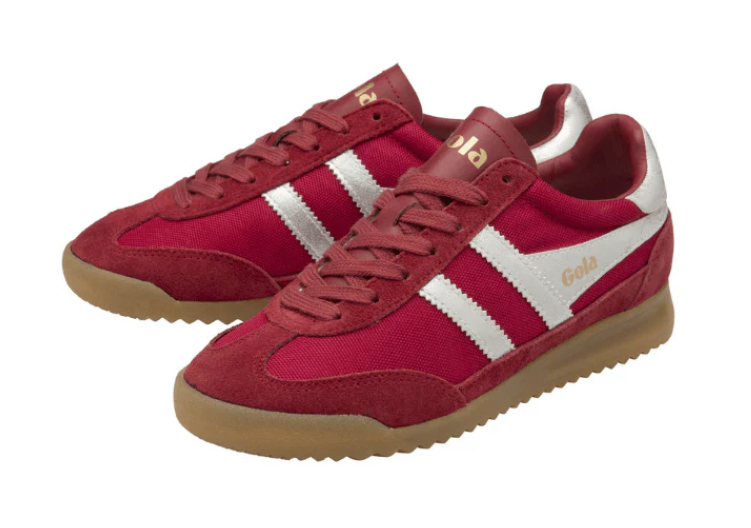 Gola Tornado Sneakers in Deep Red/Silver-312 Shoes-Little Bird Boutique