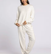 Thread and Supply Belle Pajama Set in Ivory Snowflakes-240 Loungewear/Intimates-Little Bird Boutique
