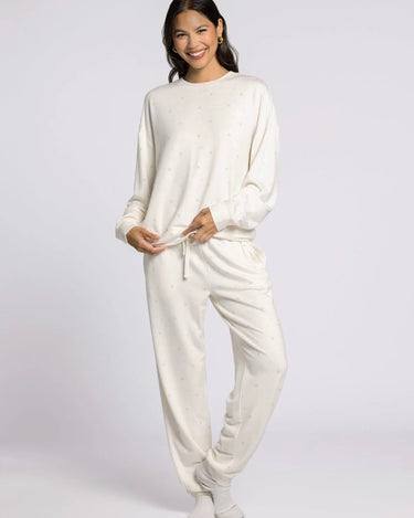 Thread and Supply Belle Pajama Set in Ivory Snowflakes-240 Loungewear/Intimates-Little Bird Boutique