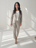 Liverpool Kelsey Knit Trouser in Cappuccino Plaid-220 Pants-Little Bird Boutique