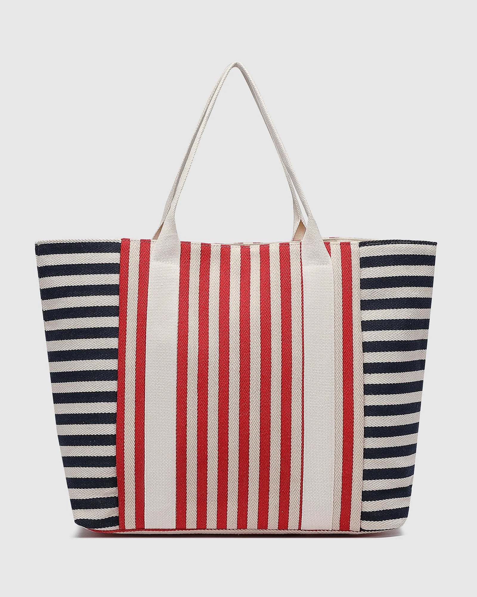 Louenhide Sorrento Canvas Tote in Navy Red Stripe