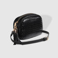 Louenhide Jacinta Woven Crossbody Bag in Black-342 - Crossbody & Fanny Bags-Little Bird Boutique
