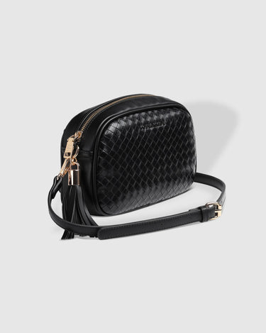Louenhide Jacinta Woven Crossbody Bag in Black-342 - Crossbody & Fanny Bags-Little Bird Boutique