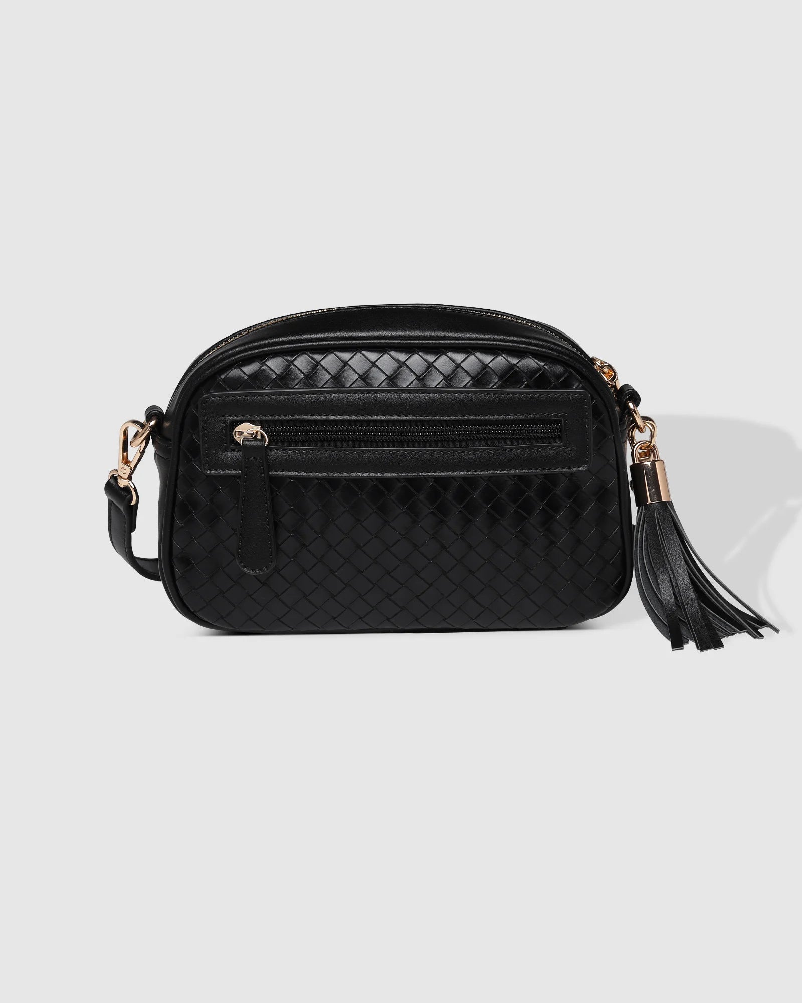Louenhide Jacinta Woven Crossbody Bag in Black-342 - Crossbody & Fanny Bags-Little Bird Boutique