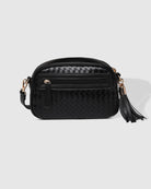 Louenhide Jacinta Woven Crossbody Bag in Black 