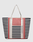 Louenhide Sorrento Canvas Tote in Navy Red Stripe