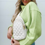 Ivory Quilted Crossbody & Fanny Bag-342 - Crossbody & Fanny Bags-Little Bird Boutique