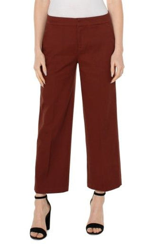 Liverpool Wide Leg Trouser in Brunette
